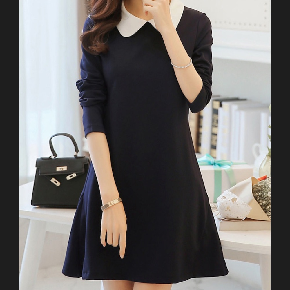 QCT mini shirt navy dress